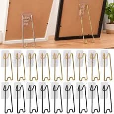 Suporte De Metal Para Moldura De Foto Com Almofada Autoadesiva-Rack De Fixação Traseira Quadro De Mensagens-Cavalete De