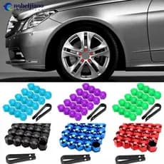 NOBELJIAOO 20 Peças 17/19/21mm Tampas De Porca De Roda De Carro Proteção Anti-Ferrugem Protetor De Parafuso De Cubo Auto