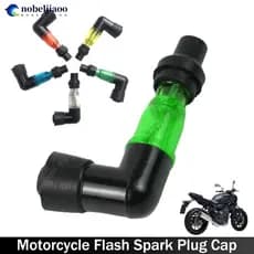 NOBELJIAOO Tampa Da Vela De Ignição Do Flash Motocicleta 90 Graus Piscando A1E1