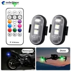 NOBELJIAOO Magnético RGB LED Luzes Estroboscópicas De Motocicleta Para Carro Flash Posição Advertência Sem Fio I6Y7