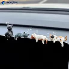 NOBELJIAOO Ornamento De Carro Console Central Tela De Navegador Decoração De Gato Dormindo Para Exibição De Computador E