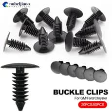 NOBELJIAOO 20/50Pcs 8mm Rebite De Fixação Automática Push in 8mm Clipe Do Painel De Acabamento Teto Porta-Malas Carro Fe