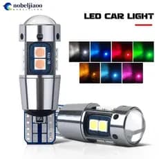 NOBELJIAOO 1Pc T10 Carro LED Canbus Sem Erro 5W5 DC 12V 3030 10SMD Marcador De Luz Lateral Interior Lâmpada De Estaciona