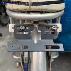 NOBELJIAOO Scooter Elétrico Luz Traseira Suporte Da Placa De Licença Metal Traseiro Modificação Adaptador Quadro H7K9