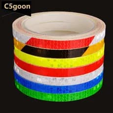 C5GOON 8M Adesivos Reflexivos Segurança Auto Carro Bicicleta Ciclismo DIY Fita Refletor Q1X8