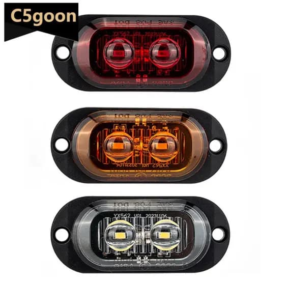 C5GOON Caminhão Len Luzes De Marcação Laterais 12-24V À Prova Dwaterproof Água Carro Reboque Van Ônibus Luz Sinal