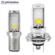 JULIEFASHION 1Pc Motocicleta Led Farol H4 H6 BA20D COB Scooter Luz Super Brilhante Lâmpada Moto Luzes DRL F4Q1