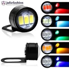 JULIEFASHION 2 Pcs Motocicleta LED DRL Luzes Diurnas Eagle Eye Backup Lâmpada Automóveis Invertendo Estacionamento Turn