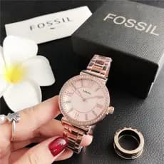 Fossil Jam Tangan Wanita Jacqueline Relógio Feminino De Aço Inoxidável
