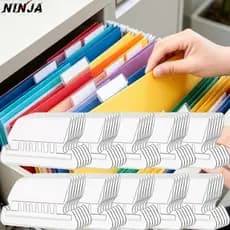 [Extreme] 100-20 Unidades De Abas Transparentes Para Pasta De Arquivo-De Índice Inseríveis-Organização De Documentos-Eti