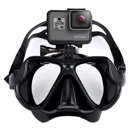 Máscara Subaquática De Mergulho Óculos Snorkel Com Suporte Para Montagem De Câmera GoPro