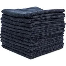 KIT 10 Panos Multiuso Mágico - PRETOS - Microfibra Premium - 35 cm x 35cm - Limpeza Sem Risco - Cozinha - Salão de Bele