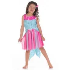 Fantasia Vestido Infantil Sereia