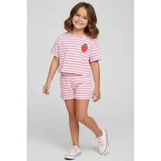 Conjunto Infantil Feminino Listras e Morango
