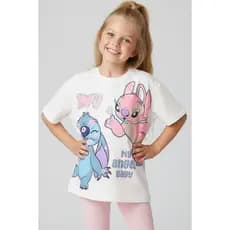 Blusa Oversized Menina Disney Stitch