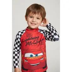 Camiseta Infantil de Praia Proteção UVA+UVB McQueen