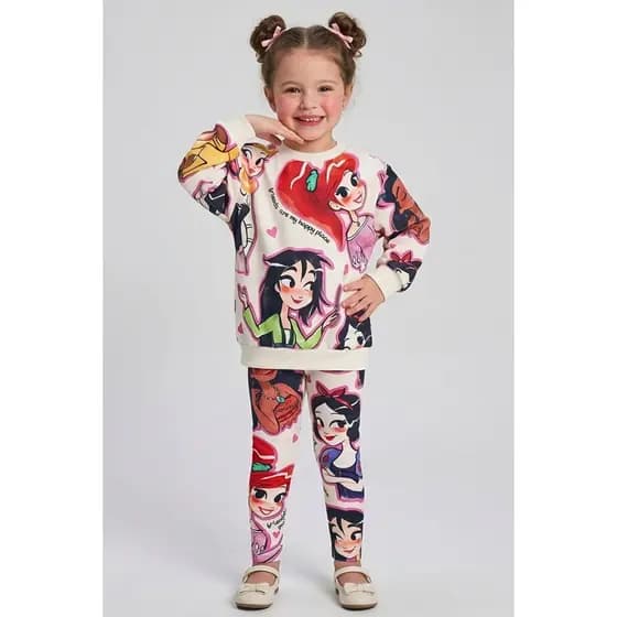 Conjunto Disney Infantil Feminino Princesas