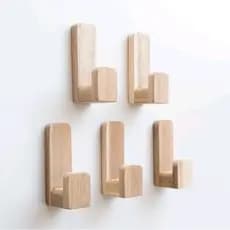Suporte Porta Toalha de Rosto Minimalista Slim Moderno de Madeira Maciça Pinus