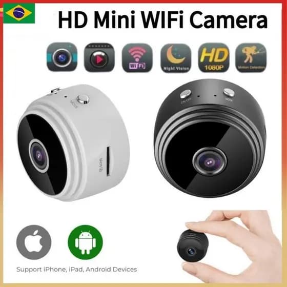 Mini câmera de monitoramento Wi-fi