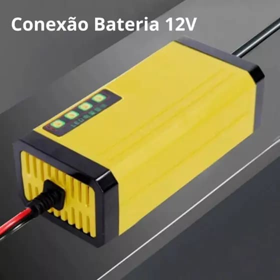 Carregador de Bateria inteligente, automático, 12v, automotiva
