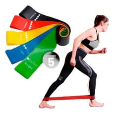 Kit 5 Faixa Elastica Treino E Exercícios Super Band Academi