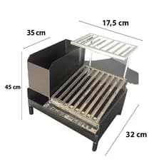 Churrasqueira Parrilla Argentina Inox Braseiro Lateral Regulável Grelha Inclinada Premium
