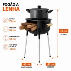 Fogao a lenha Portatil 1 boca