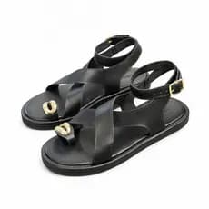 Sandalia Gladiadora Feminina Rasteirinha Anel Dedo Flat Leve e Confortavel