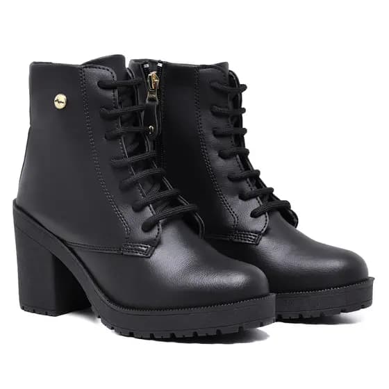 Coturno Feminina Bota Blogueira Confortavel