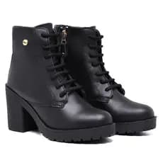 Coturno Feminina Bota Blogueira Confortavel