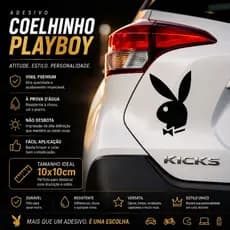 Adesivo  Coelhinho Logoc playboy 10cm
