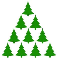 Kit 10 Adesivos Arvore Natal Decoração Vidro Loja Parede Festa