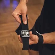 Strap Academia 100% Algodão Fita Preto Musculação