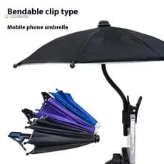 [EruditeCourtB] Mangueira De Metal De 1 Unidade Pode Dobrar Suporte De Guarda-Chuva Para Celular Com Clipe Proteção Sola