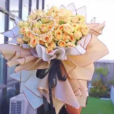 [EruditeCourtB] 20 Folhas De Papel De Embrulho De Flores Com Bordas Douradas , Buquê À Prova D'água , Embalagem , Aniver