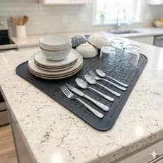 Tapete Escorredor Silicone Antiderrapante 40x30cm  Alimentos Bancada Pia -  Louças  Cozinha