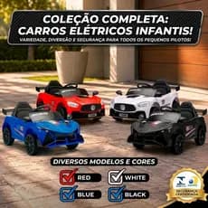 Carro Elétrico Infantil Power Ride 6V Controle Remoto Farol LED Música 30kg