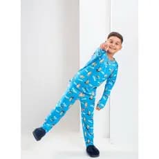 Pijama manga longa infantil e juvenil , masculino estampados