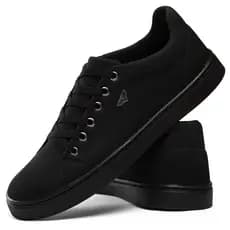 Tenis Masculino Sapatenis Masculino Preto Costura Lateral Para O Dia-dia