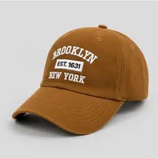 Boné Dad Hat Brooklyn New York Bordado Aba Curva  Masculino e Feminino Unissex Regulagem Fitão