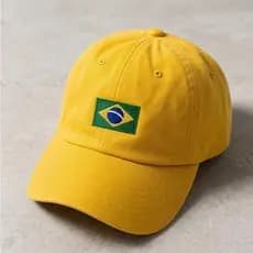 Boné Brasil Premium Bordado 🇧🇷 | Ajustável Unissex | Estilo Torcedor em 5 Core