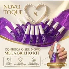 Esmalte Mega brilho (brilho intenso) Novo Toque.
