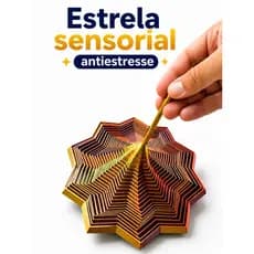 Estrela Sensorial Fidget 3D Expansível - Alívio de Estresse e Relaxamento com Efeito Hipnótico e Cores Vibrantes