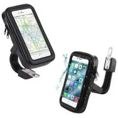 Suporte Capa Gps Celular Moto Scooter Fixação Retrovisor 6,3 Prova D\'água Bike Bicicleta barato