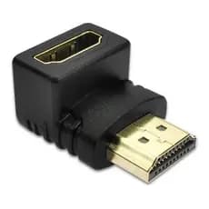 Adaptador Conector HDMI Emenda Macho Femea 90 Graus em L P/ Tv 4k