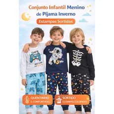 Kit Conjunto Infantil Sortido Menino Inverno Barato Promoção