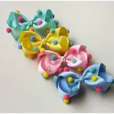 Laço Boutique G Com Pompom - Unidade