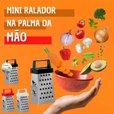 Combo 5 Mini Ralador Aço Inox 4 Faces Para Queijos e Legumes 9cm