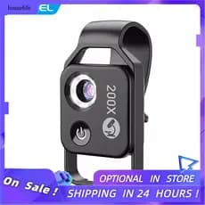 APEXEL MS002 200X Lente Microscópio Telescópio Profissional Com Clipe Telefônico Universal Para Planta Insetos Observação Da Pele Do Cabelo Joias Teste Industrial Eletrônicos Aplicativos De Jade