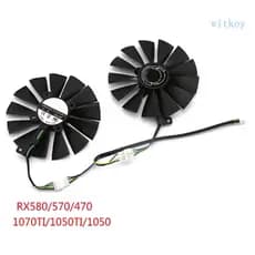 Substituição Da Placa Gráfica Do Ventilador Resfriamento Paraasu RX580 RX570 470 1070